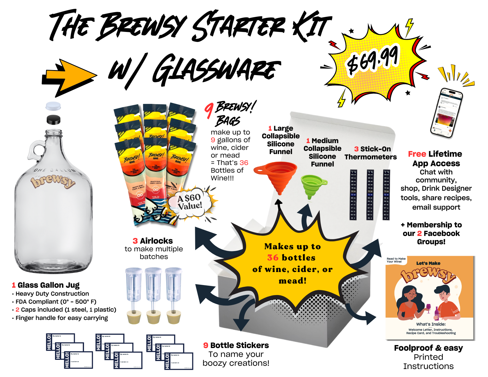 Brewsy Starter Kit with Glassware